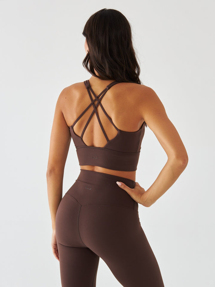 Brązowy Stanik Sportowy - Morning Dew