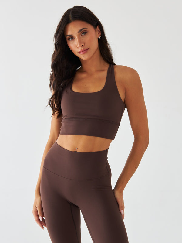 Brązowy Stanik Sportowy - Morning Dew