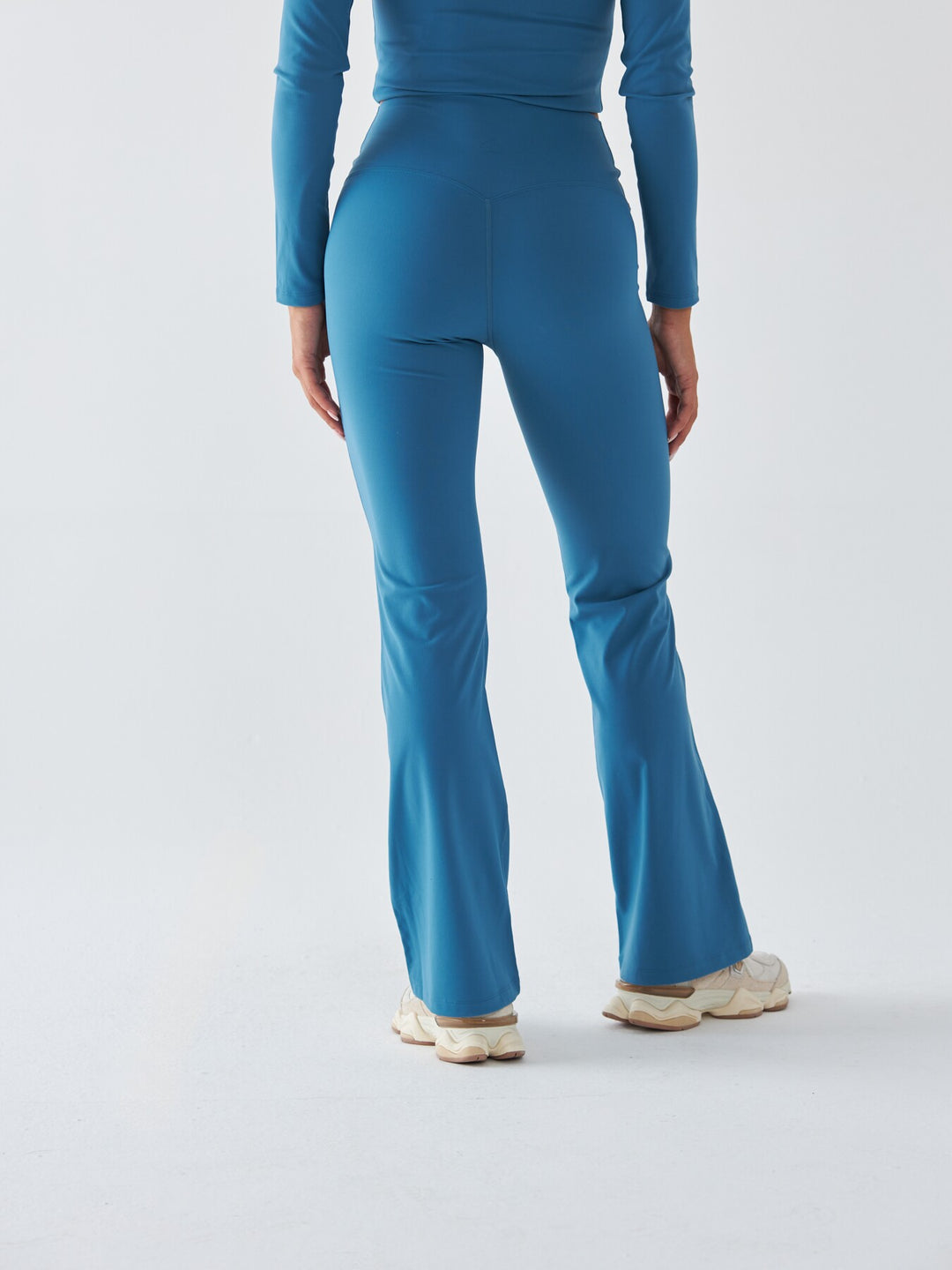 Niebieskie Legginsy Dzwony - Morning Dew