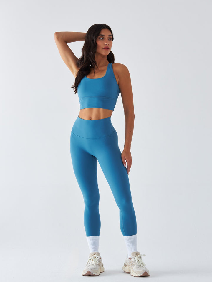 Blaue LeggingsSportliche - Morgen Tau 