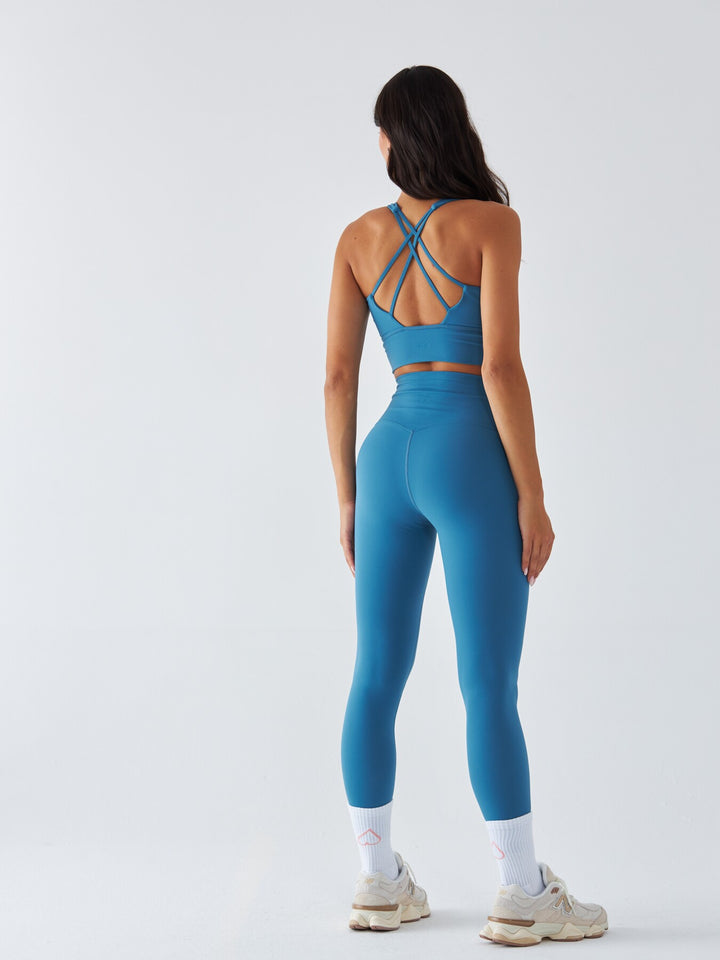 Blaue LeggingsSportliche - Morgen Tau 