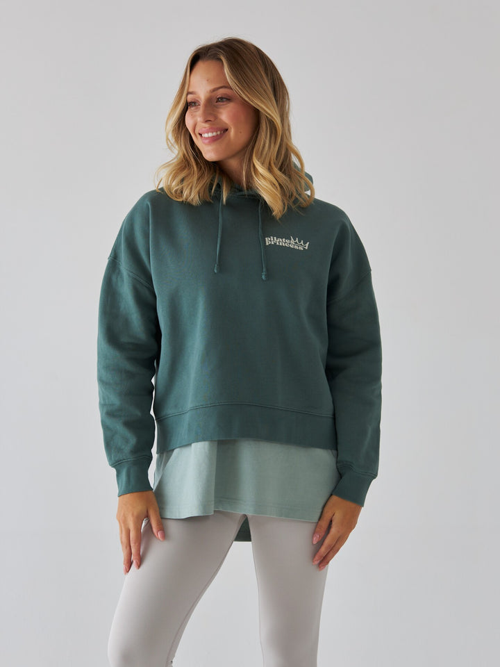 Bluza z Kapturem - Pilates Princess - Szałwia