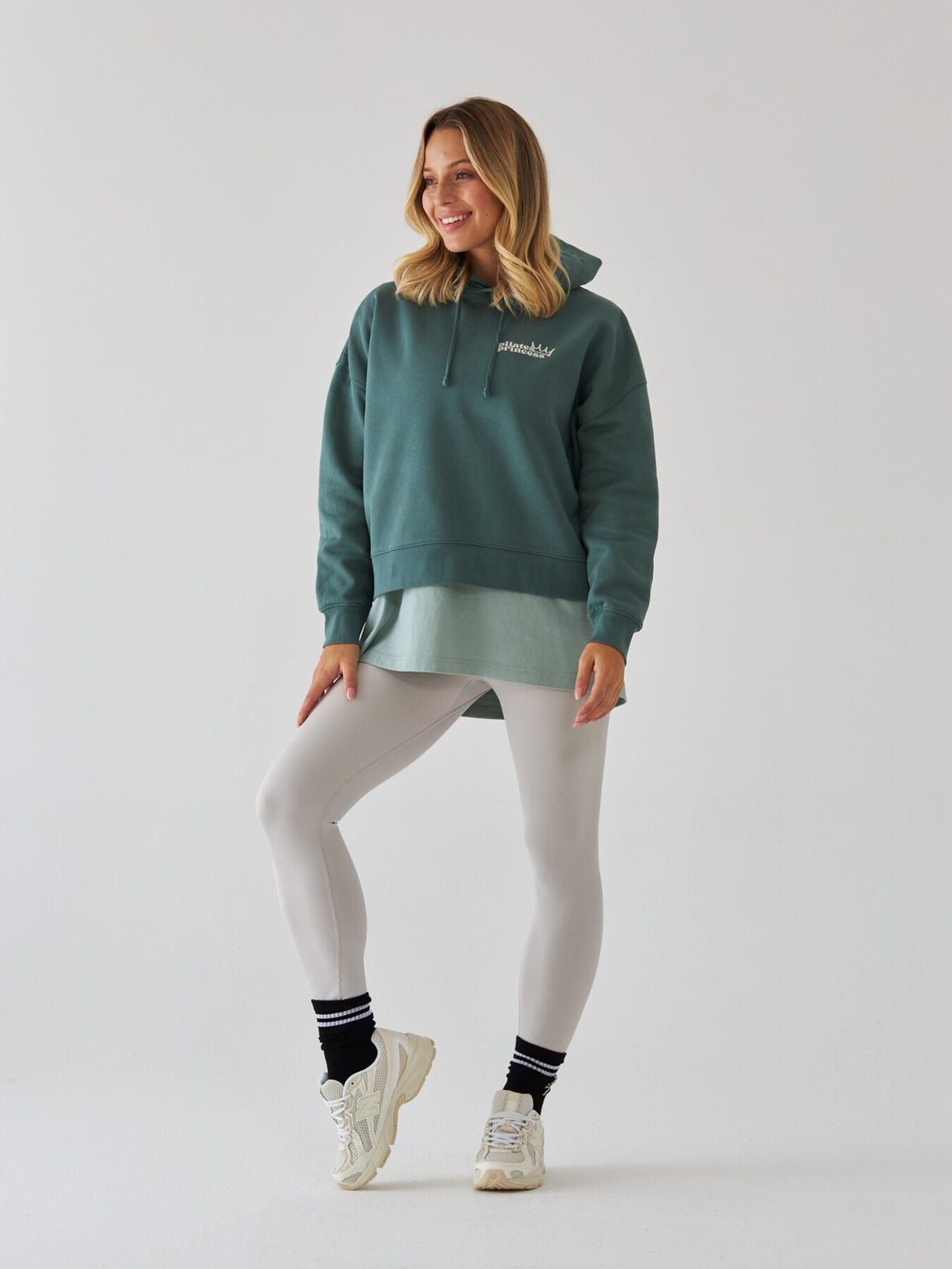 Bluza z Kapturem - Pilates Princess - Szałwia