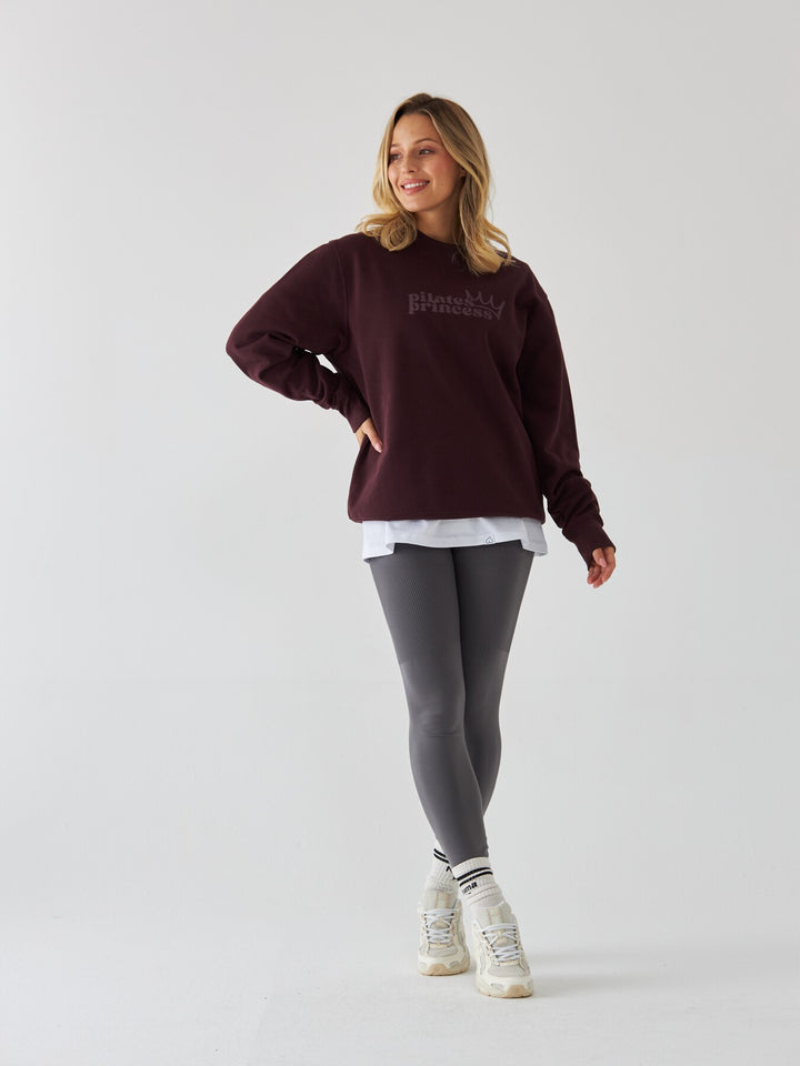 Brązowa Bluza Oversize - Pilates Princess