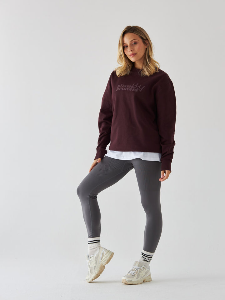 Brązowa Bluza Oversize - Pilates Princess