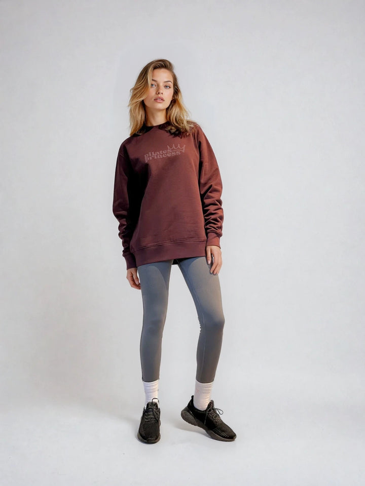 Brązowa Bluza Oversize - Pilates Princess
