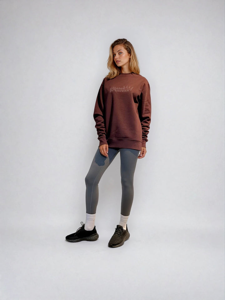 Brązowa Bluza Oversize - Pilates Princess