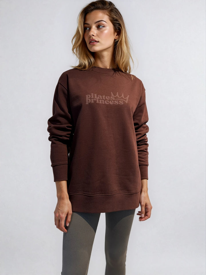 Brązowa Bluza Oversize - Pilates Princess