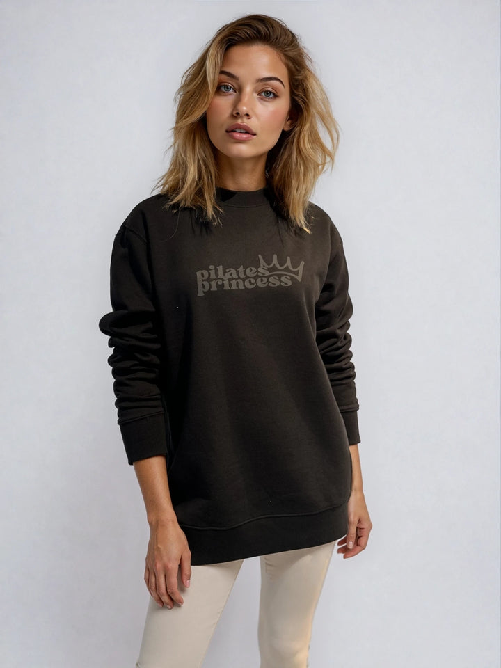 Czarna Bluza Oversize - Pilates Princess