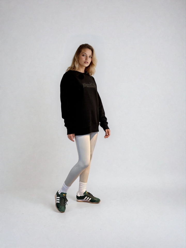 Czarna Bluza Oversize - Pilates Princess