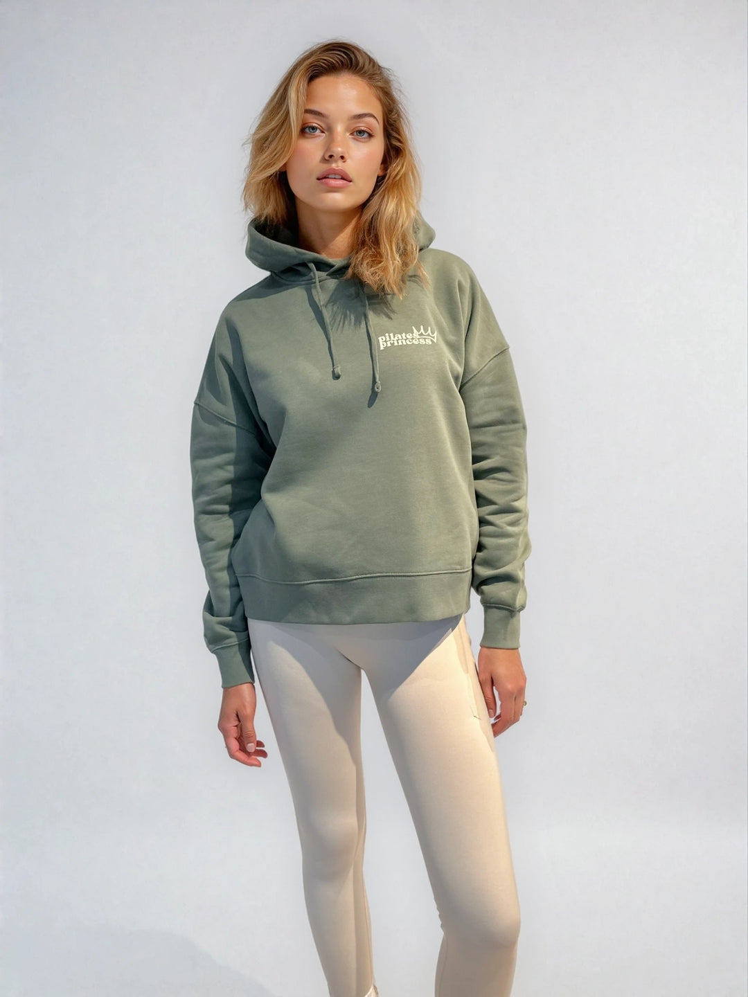 Bluza z Kapturem - Pilates Princess - Szałwia