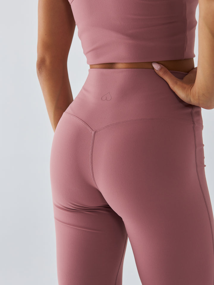 Różowe Legginsy Dzwony - Morning Dew