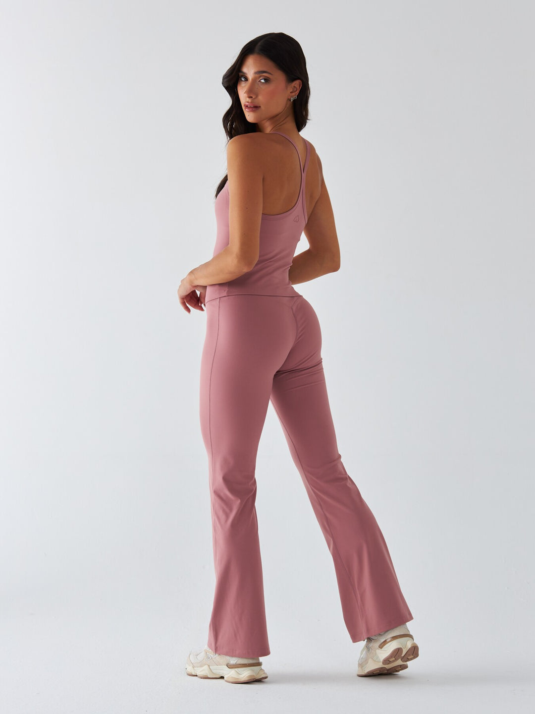 Różowe Legginsy Dzwony - Morning Dew