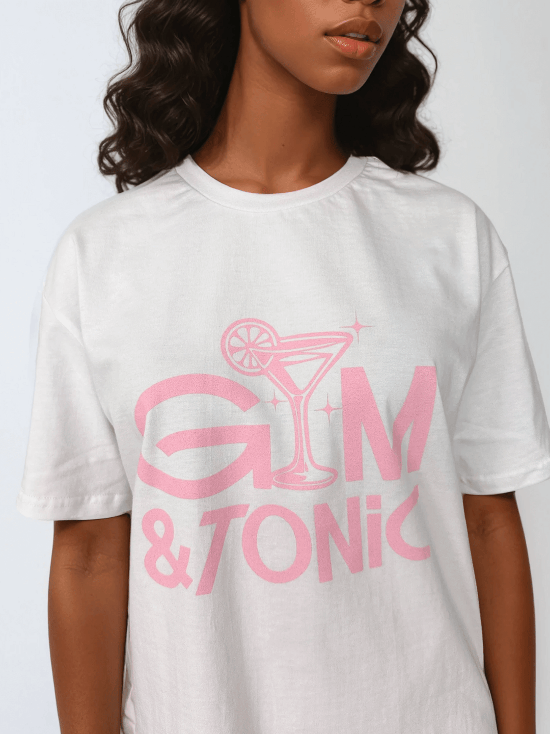 White Women's T-shirt Gym Tonic