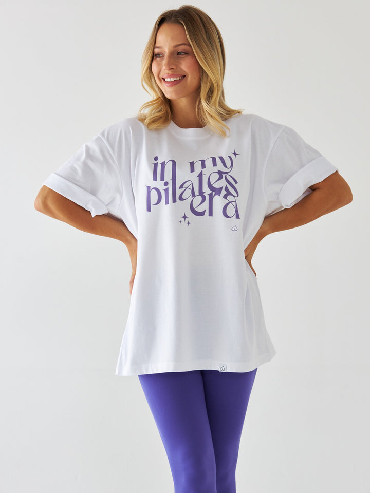 T-shirt in my pilates era - Fioletowy