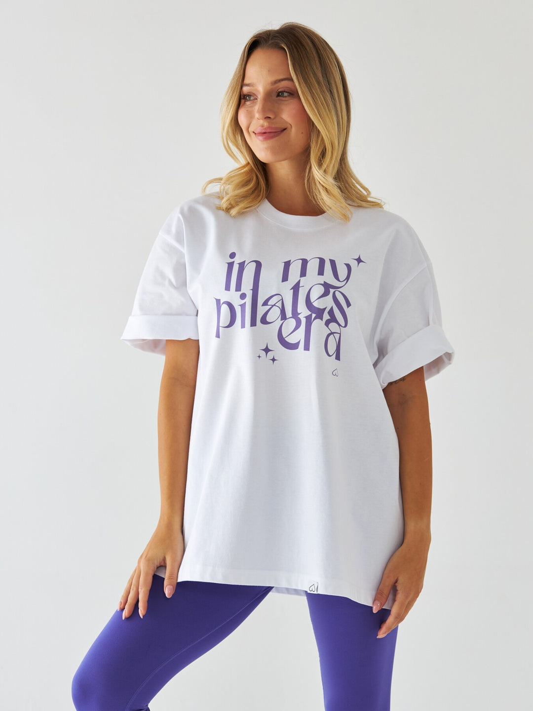 T-shirt in my pilates era - Fioletowy