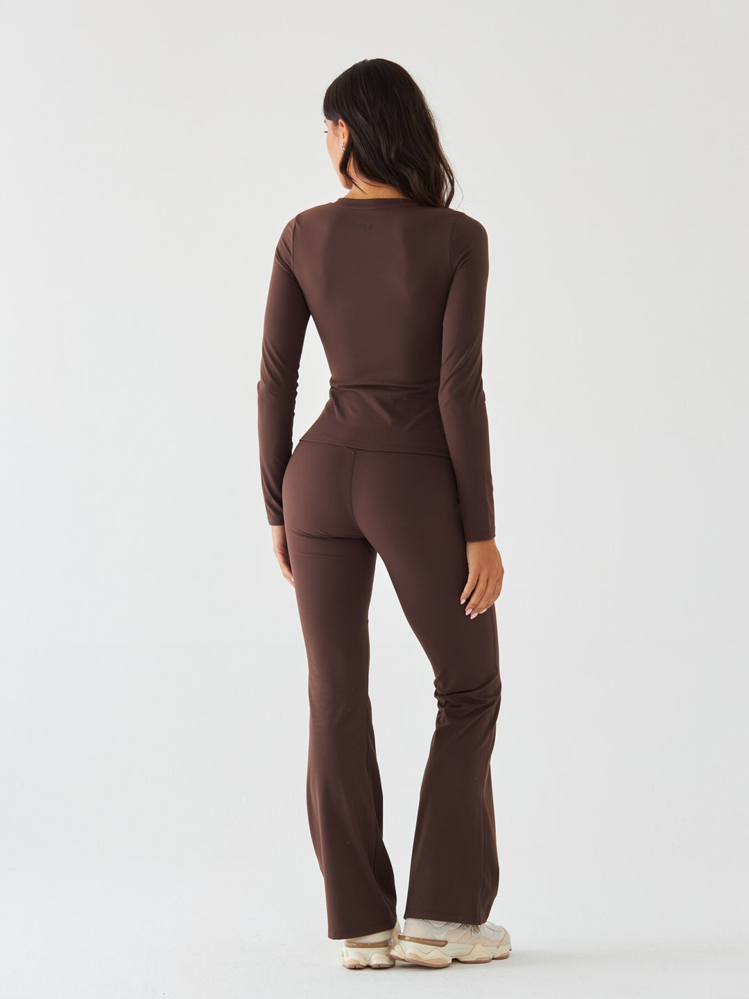 Brązowe Legginsy Dzwony - Morning Dew