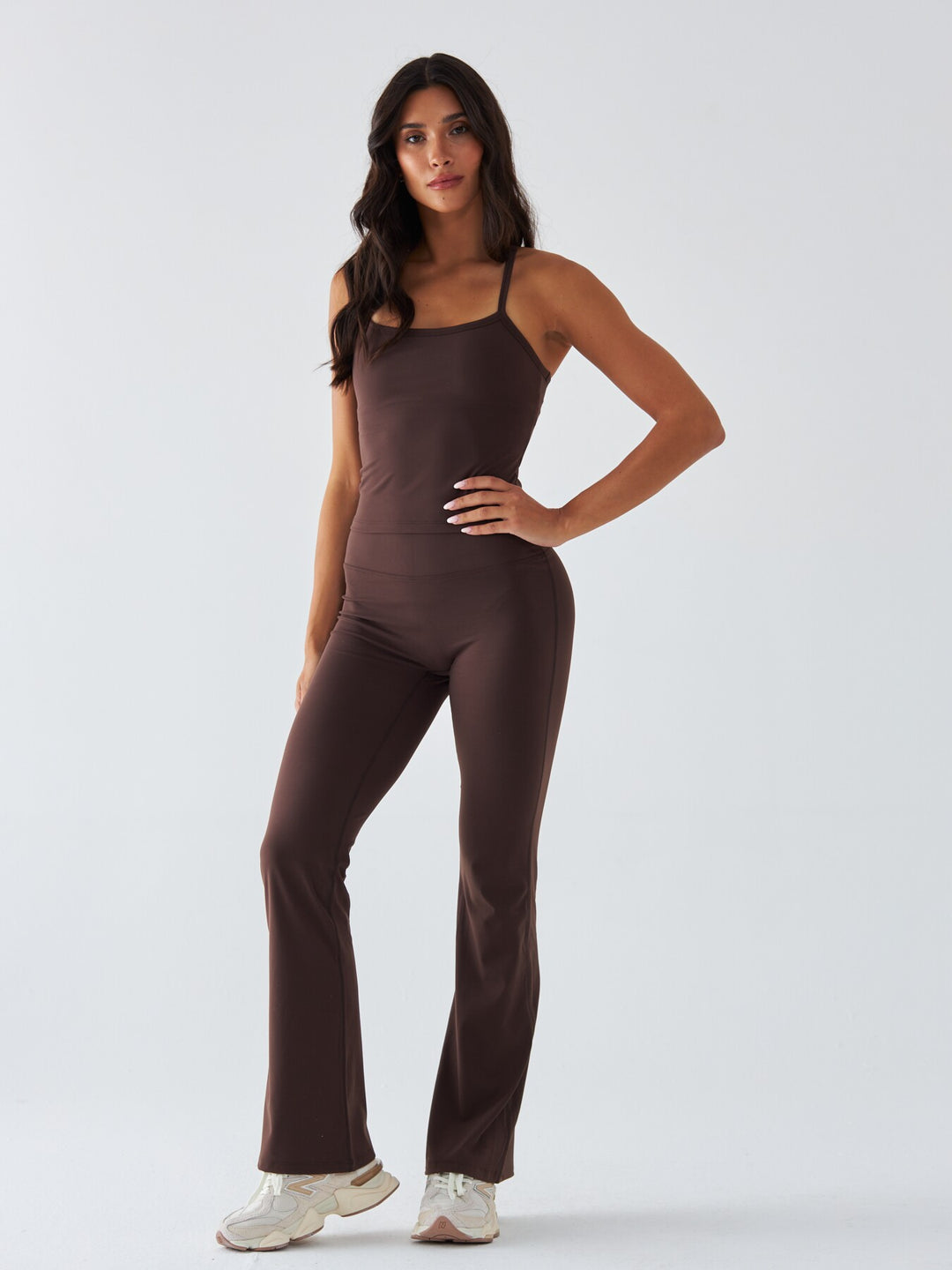 Brązowy Top Sportowy - Morning Dew