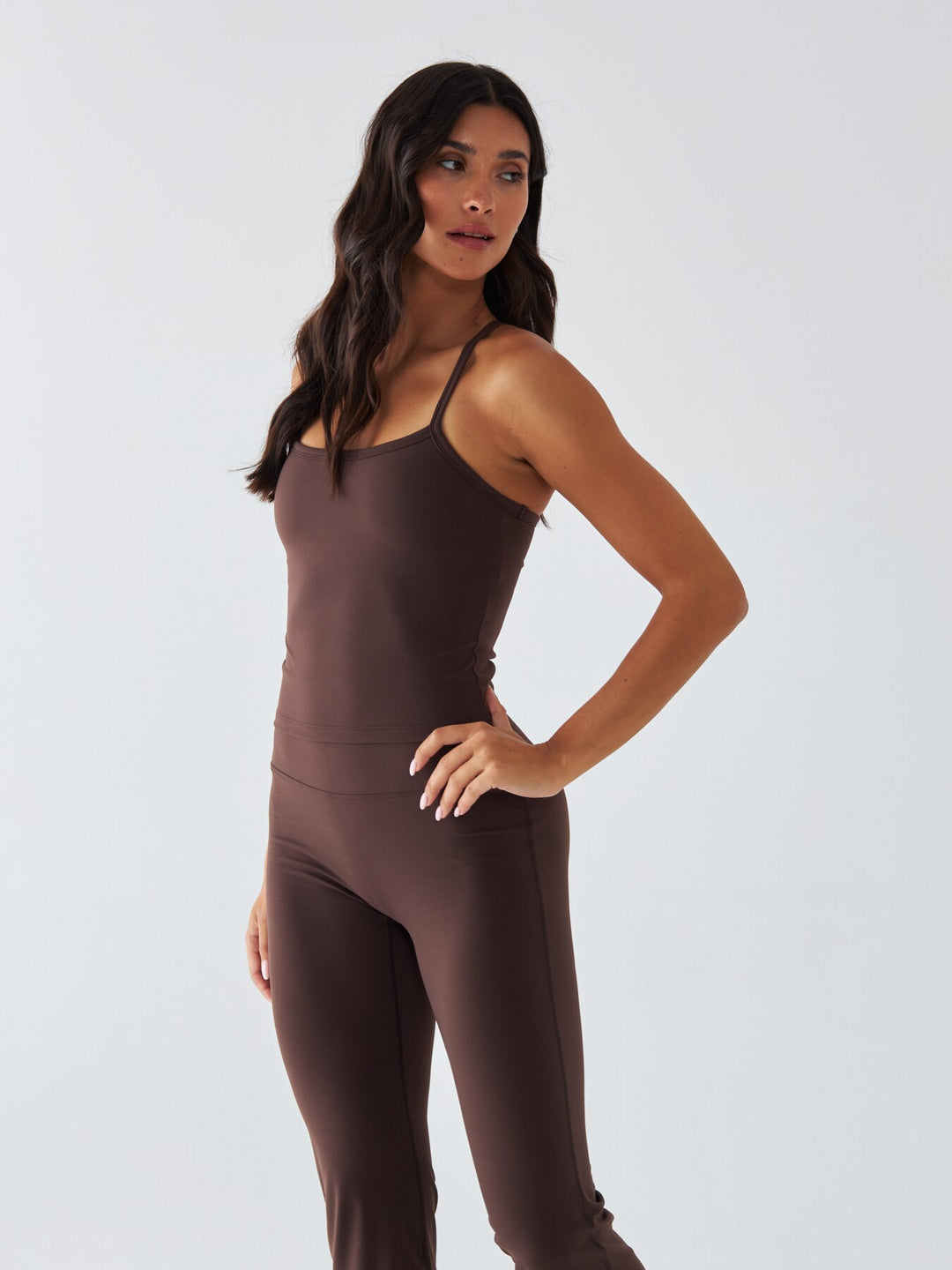 Brązowy Top Sportowy - Morning Dew