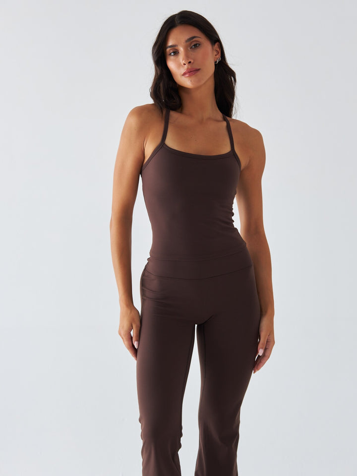 Brązowy Top Sportowy - Morning Dew