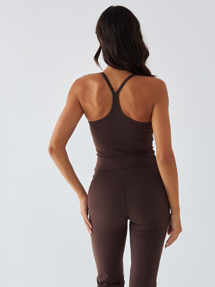 Brązowy Top Sportowy - Morning Dew