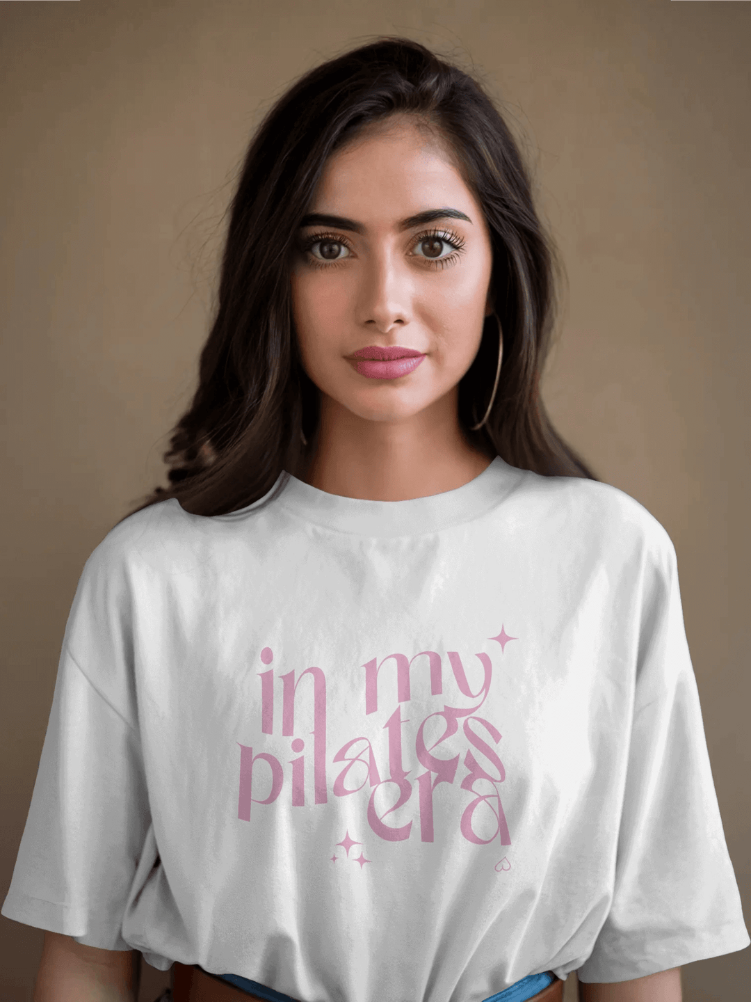 T-shirt in my pilates era - Różowy