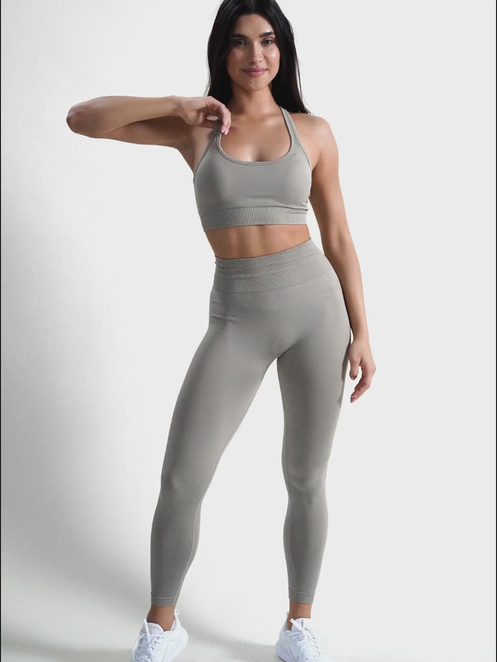 Scrunch Leggings - Gym Queen Taupe