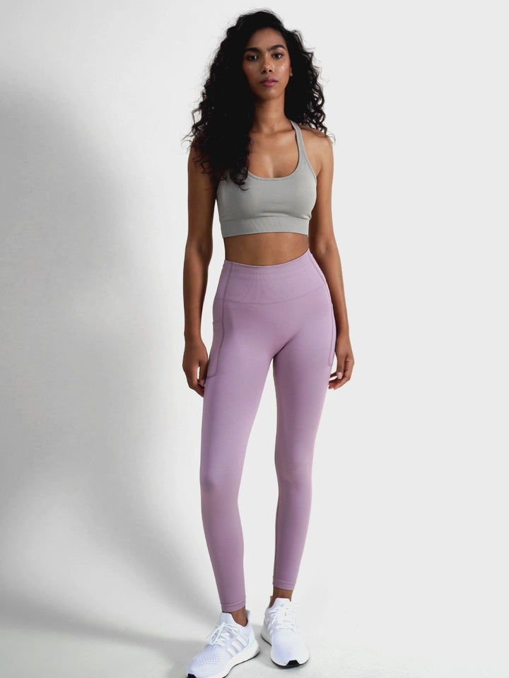 Lavendel Leggings med Lommer - Lift Me Up 