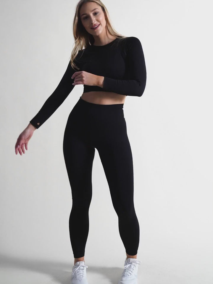 Czarne Legginsy Modelujące - Power Up!
