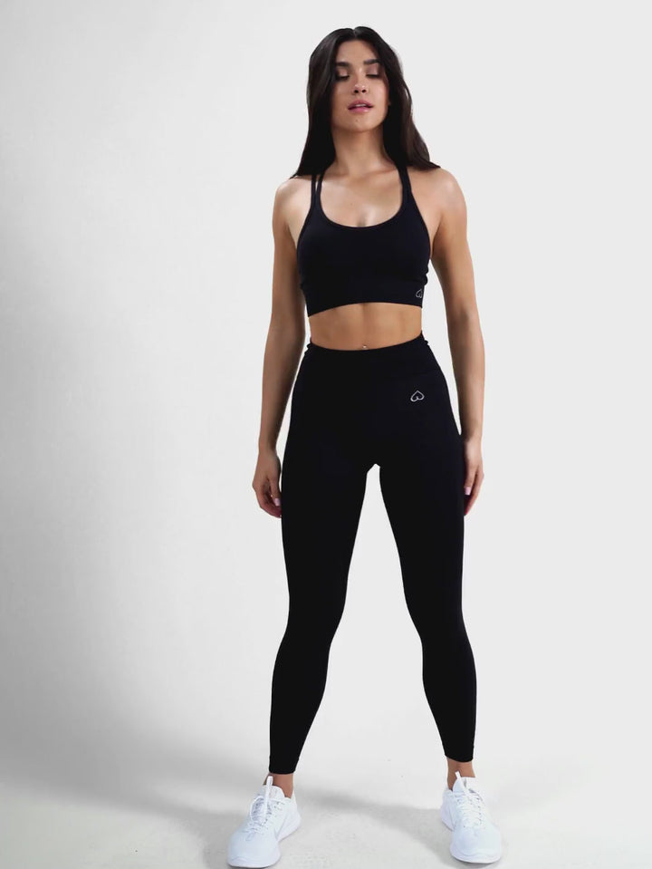 Schwarze Scrunch Leggings - Shape Up