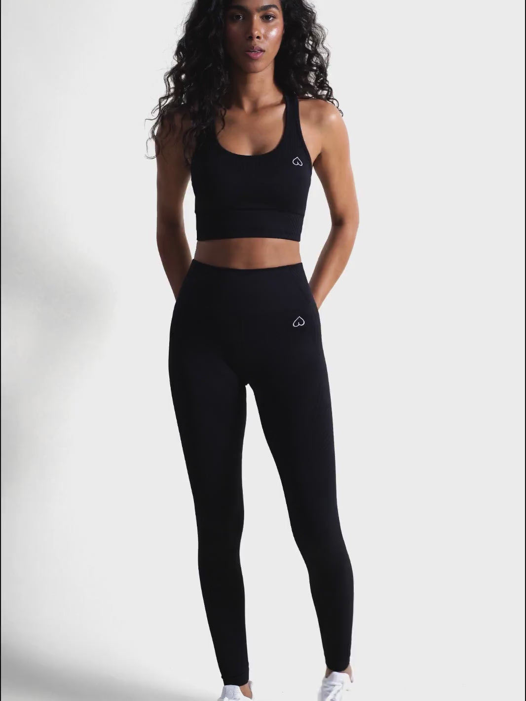 Czarne Legginsy Bezszwowe - Femme Force