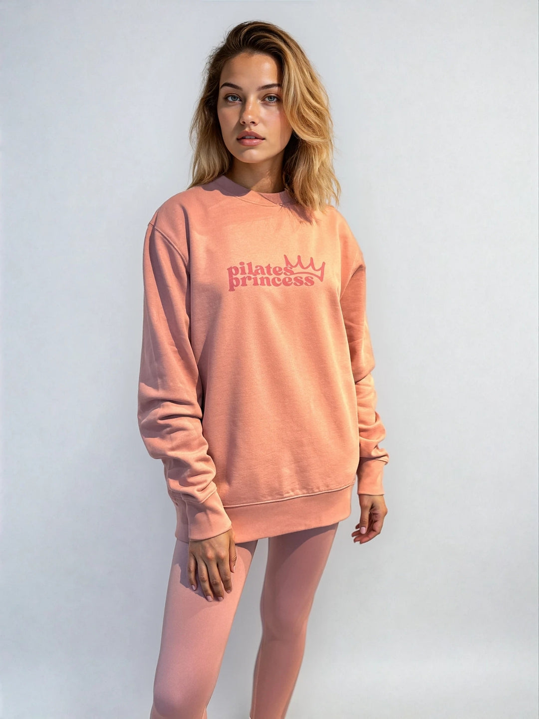 Pudroworóżowa Bluza Oversize - Pilates Princess