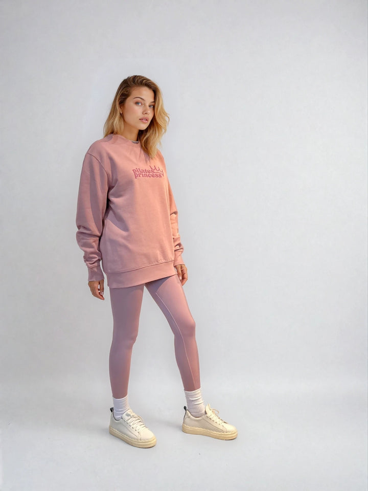 Pudroworóżowa Bluza Oversize - Pilates Princess