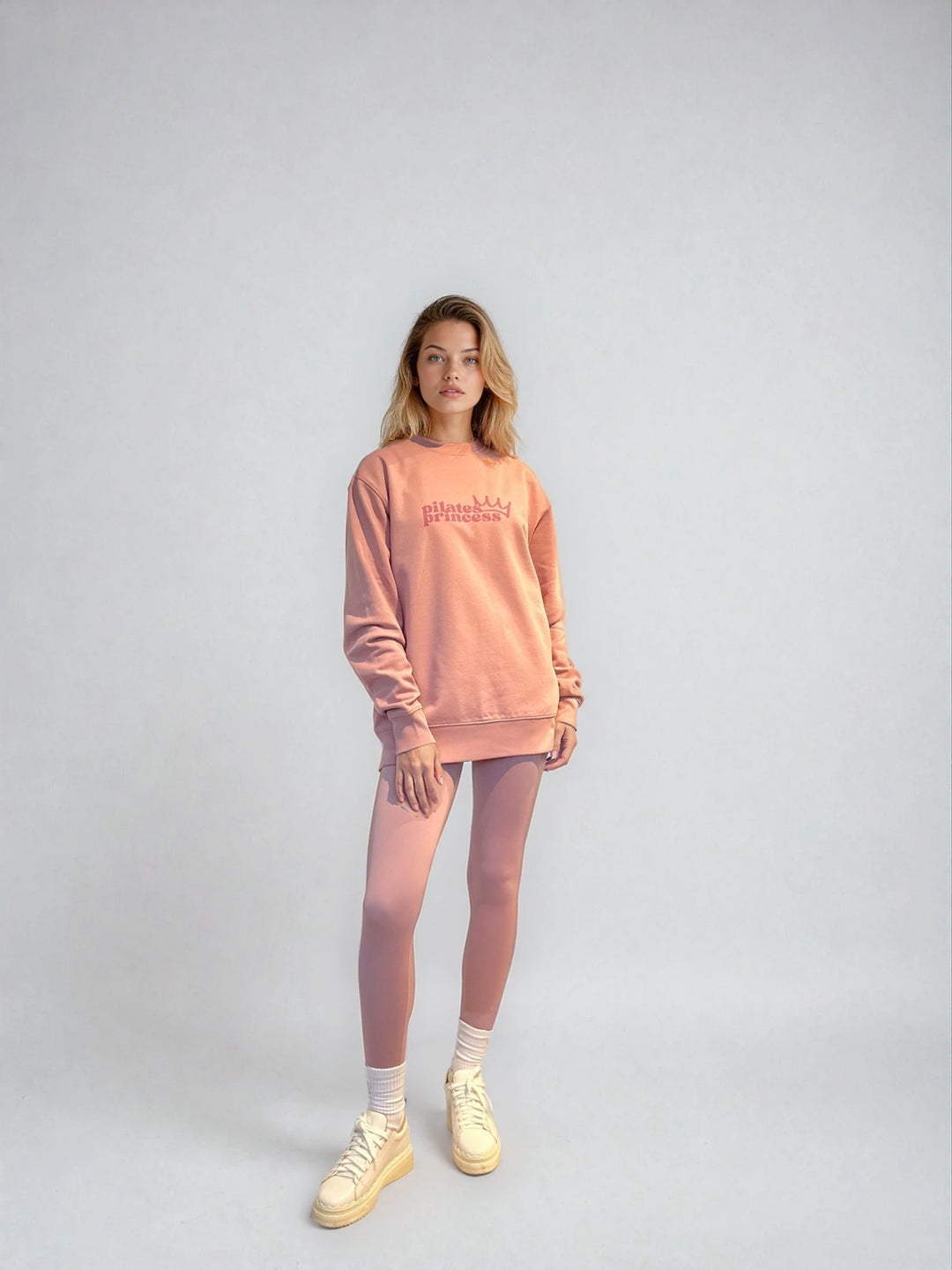 Pudroworóżowa Bluza Oversize - Pilates Princess