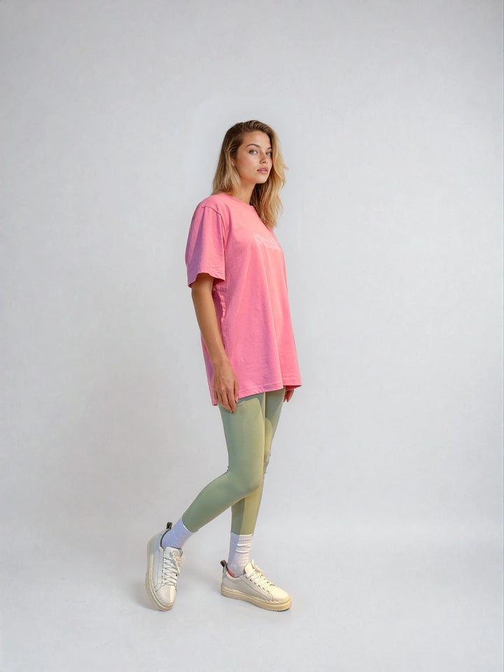 Różowy T-shirt Oversize - Pilates Princess