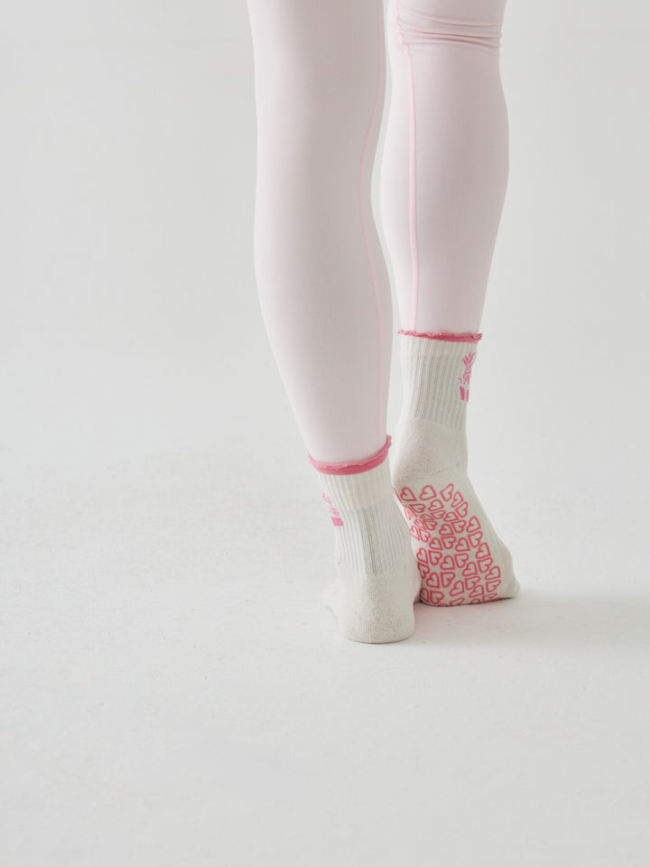 Skarpetki Antypoślizgowe z Haftem - Pilates Princess