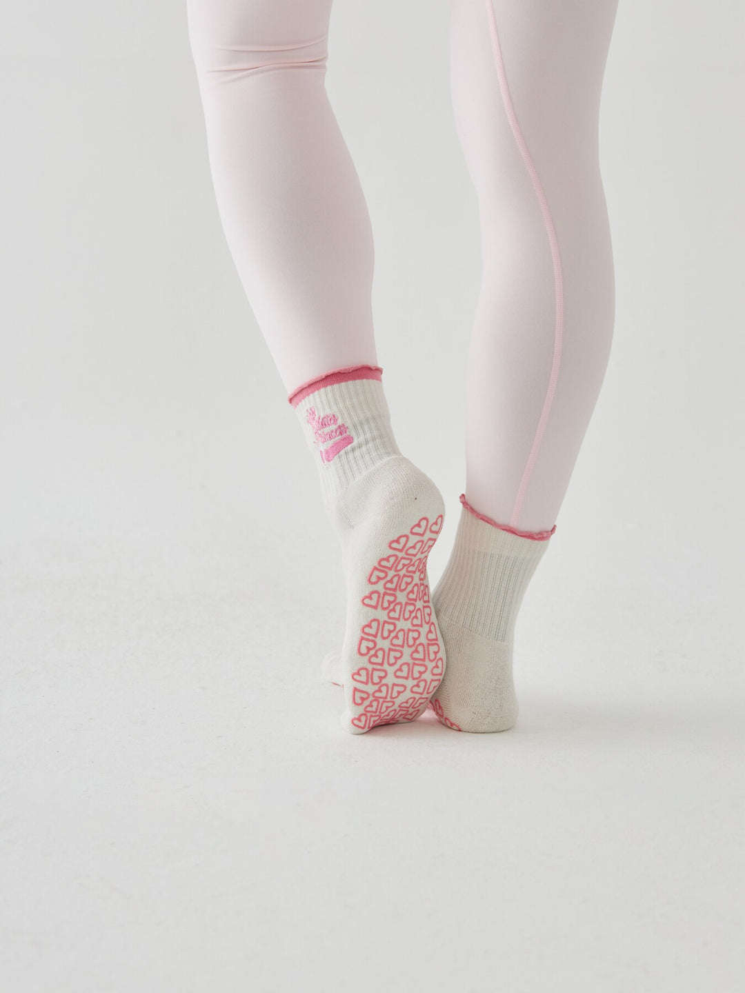 Skarpetki Antypoślizgowe z Haftem - Pilates Princess