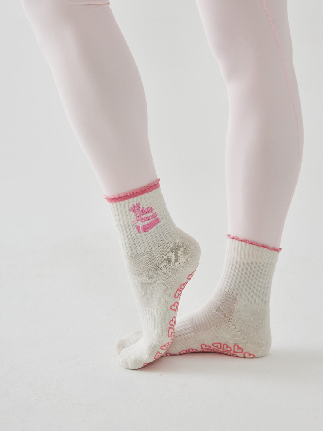 Skarpetki Antypoślizgowe z Haftem - Pilates Princess