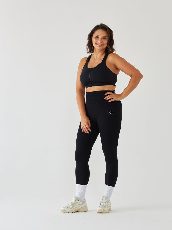 Czarny Stanik Sportowy na Duży Biust - Ultra