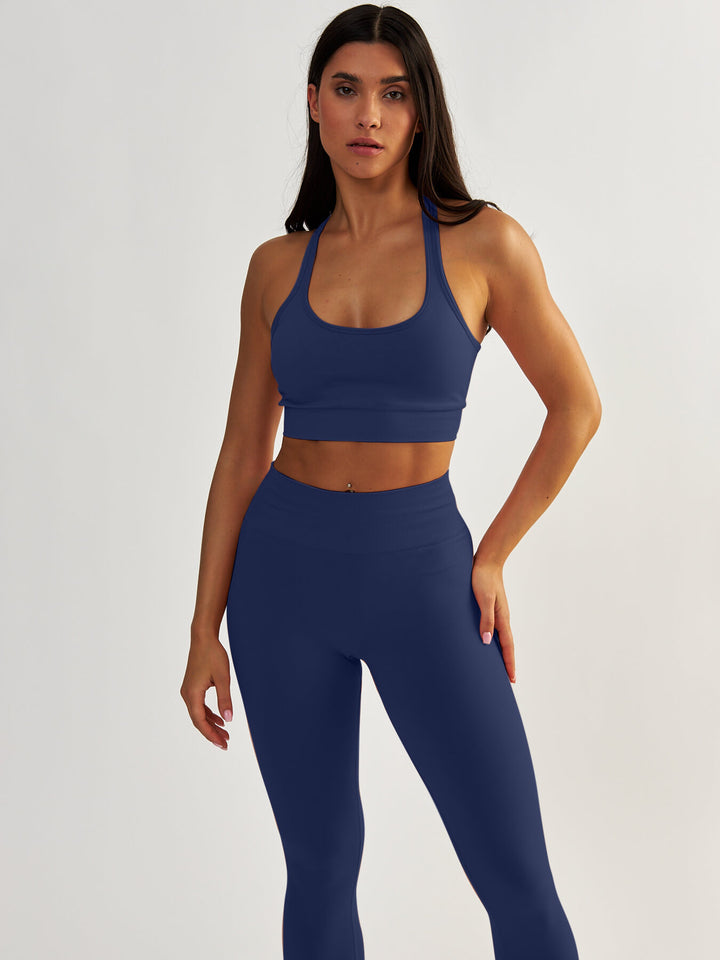 Navy Blue Sports Bra - Gym Queen