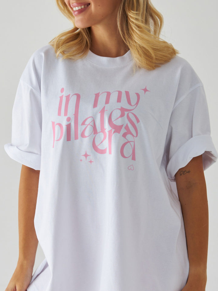 T-shirt in my pilates era - Różowy