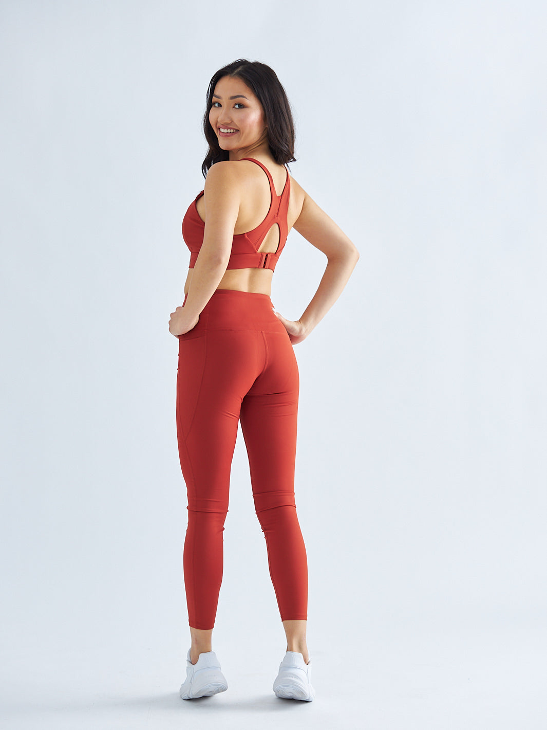 Murstensfarvet Leggings med Lommer - Flex Appeal 